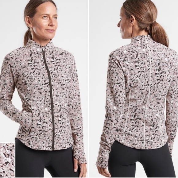 08. Athleta - Salutation Textured Jacket - Color: Meadow Decadent Chocolate